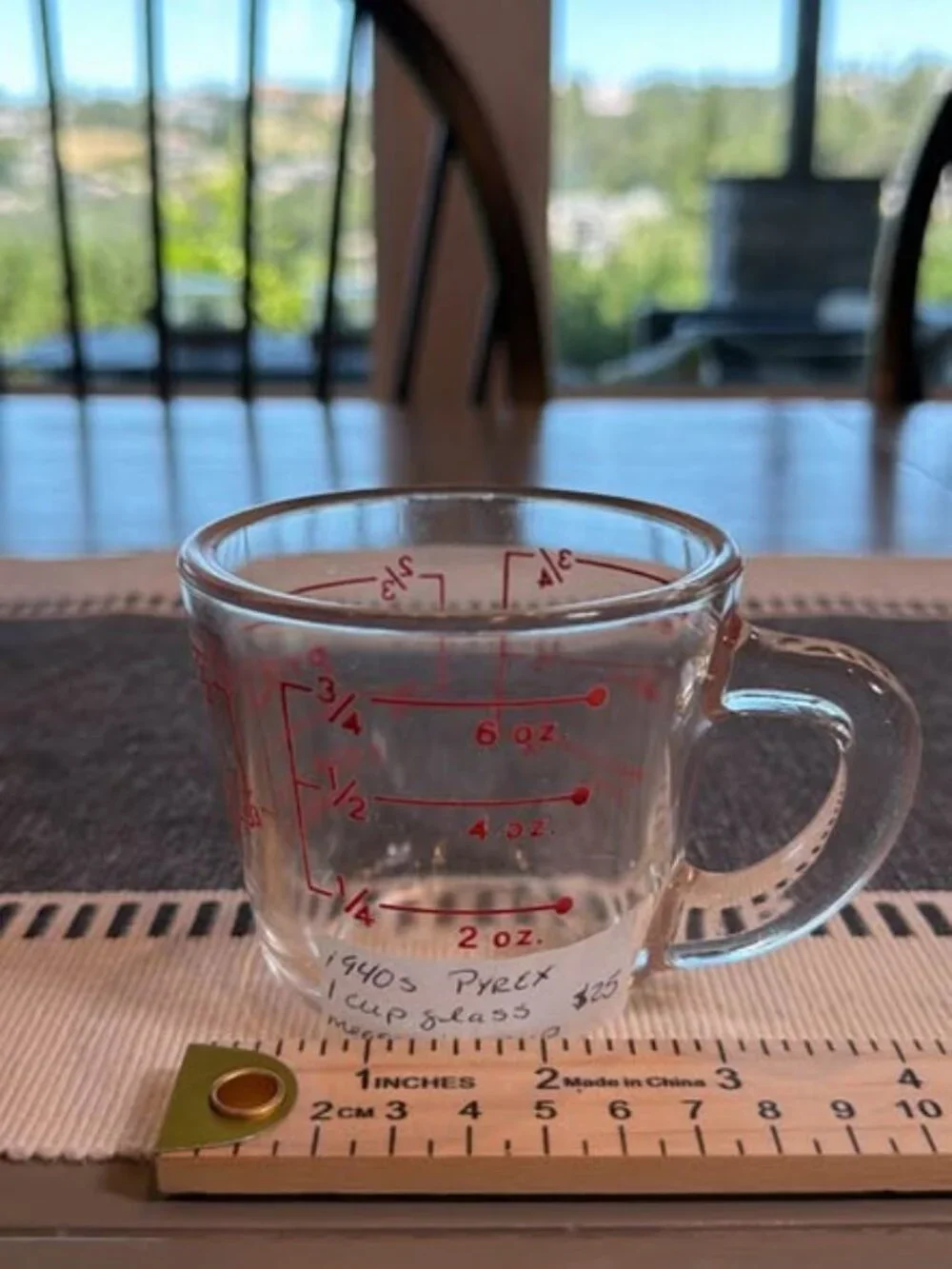 Vintage PYREX 1 Cup Glass Measuring Cup